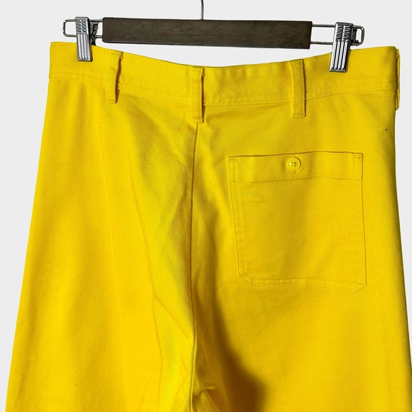 Polo Ralph Lauren High Rise Wide Leg Stretch Trousers Bright Yellow Size 8 - Picture 9 of 13